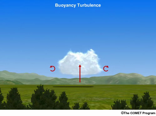 Schematic animation of turbulence induced by buoyancy