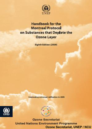 Cover page of the Handbook for the Montreal Protocol on Substances that Deplete the Ozone Layer