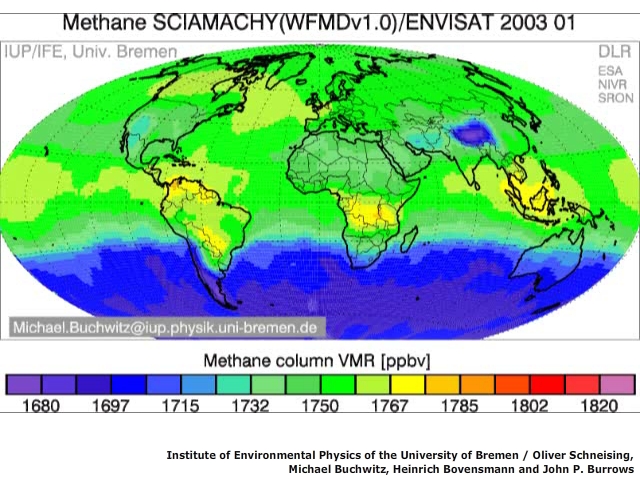 Methane data from SCIAMACHY on ENVISAT 