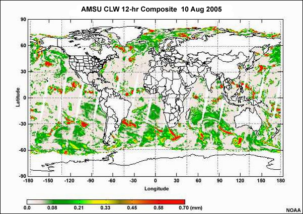 AMSU cloud liquid water global composite product.
