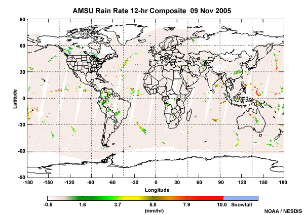 AMSU rain rate global composite product.