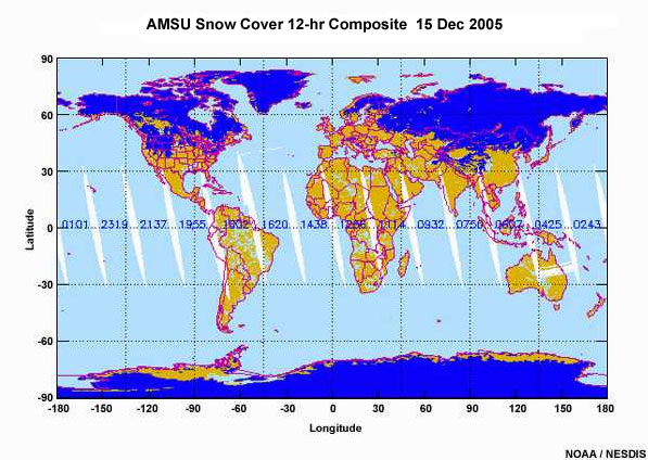 AMSU snow cover global composite product.