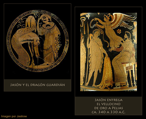 Representaciones de Jasón, el mítico marinero griego, en cerámicas de la colección del museo del Louvre