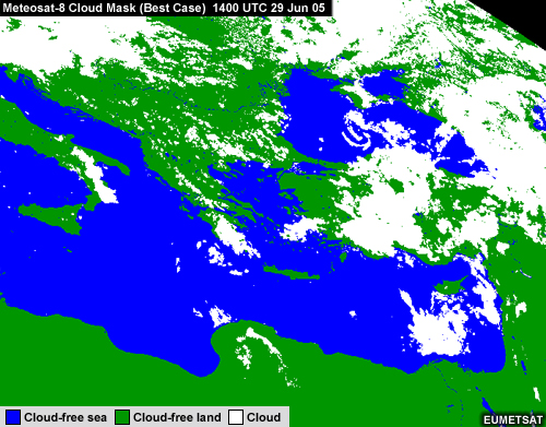 Meteosat cloud mask (best case) example