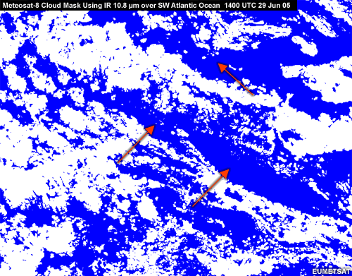 Cloudmask IR of same area as previous images