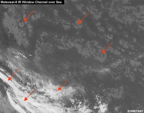 Meteosat IR image of sea area