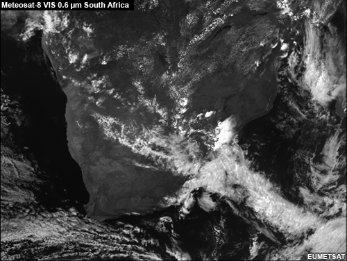 Vis 0.6 micrometre over S. Africa