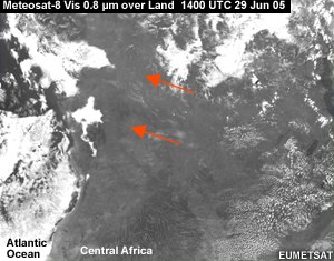 Meteosat Vis 0.8 over land