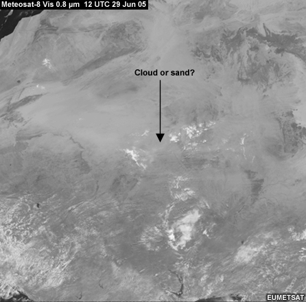 Meteosat Vis 0.8 micrometre over Sahara