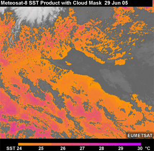 SST Product with cloud mask
