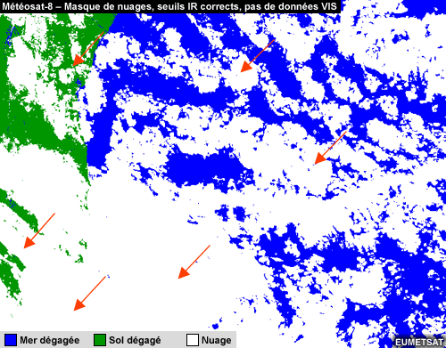 Masque de nuages de Météosat