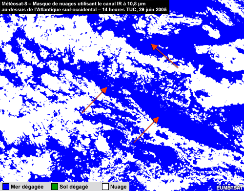 Masque de nuages IR de la même zone que les images précédentes
