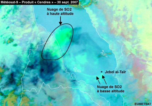 Produit « Cendres » RBV de Météosat