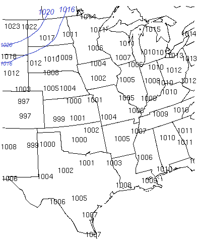 Isobaric Patterns Of A Synoptic Weather Chart