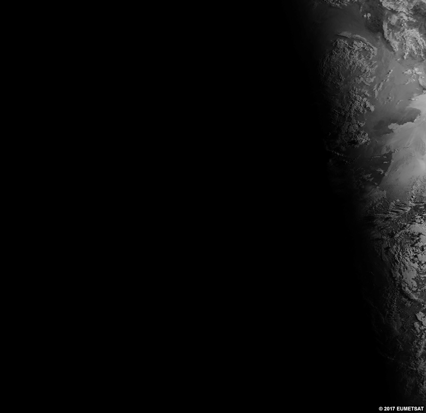 EUMETSAT visible imagery over Africa, 0300 - 1300 UTC 16 Aug 2017