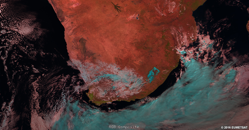 RGB poussière EUMETSAT sur l’Afrique, 1200 UTC 27 juillet 2016