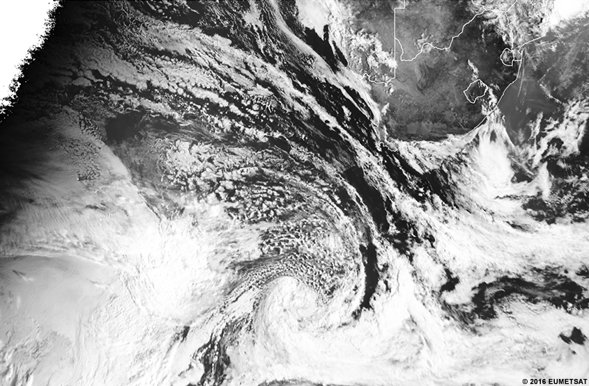 EUMETSAT visible sur l’Afrique, 0600 UTC 19 décembre 2016