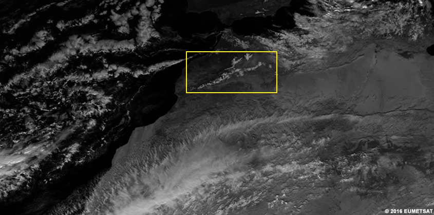 Image visible EUMETSAT sur l'Afrique, 1200 UTC 21 décembre 2016