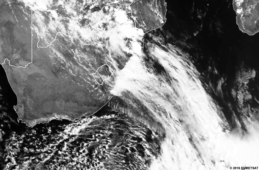 EUMETSAT visible sur l’Afrique, 1200 UTC 24 décembre 2016