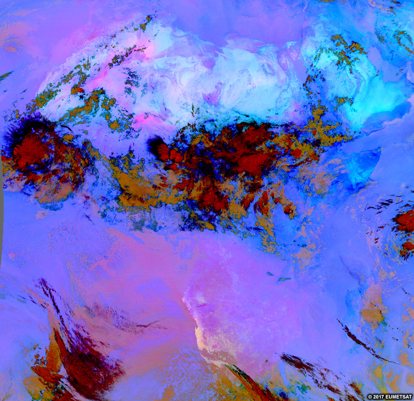 RGB poussière EUMETSAT sur l’Afrique, 0600 UTC 16 août 2016