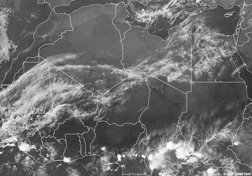 Imagerie infrarouge EUMETSAT sur l’Afrique, 1800 UTC 17 novembre 2017