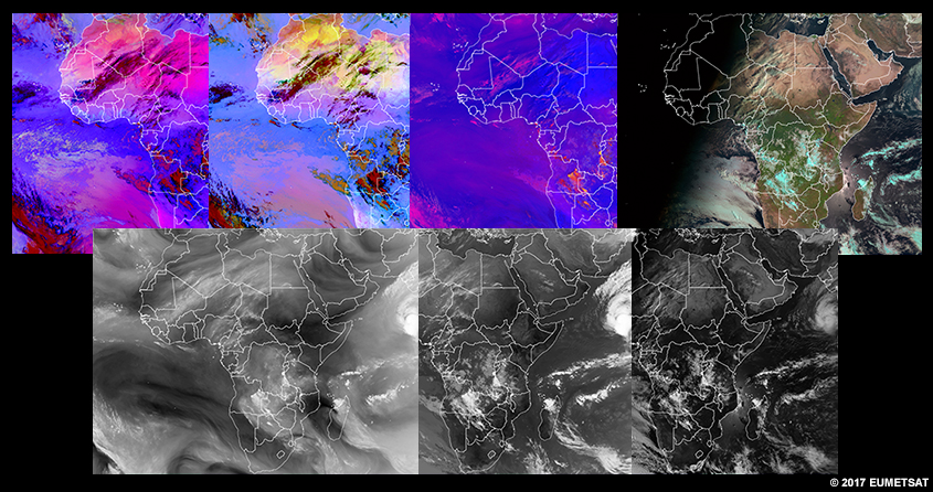 Collage EUMETSAT sur l’Afrique, 0600 UTC 3 décembre 2017