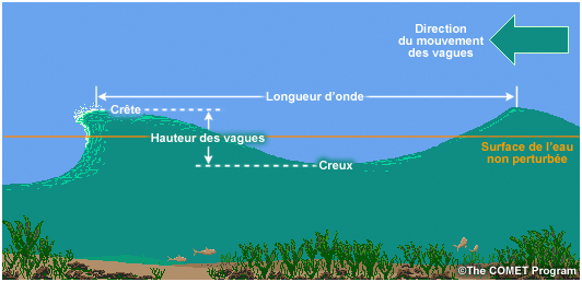 Water wave anatomy - wave length, height, etc….