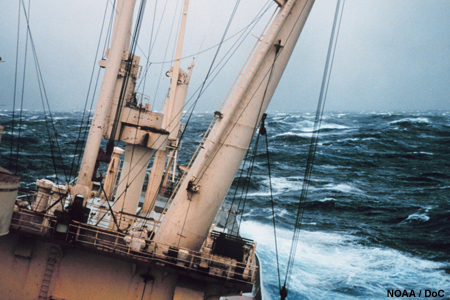 Merchant ship Noble Star in North Pacific storm seas