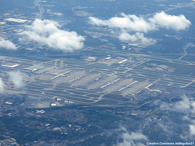 aerial photo of Atlanta International Airport