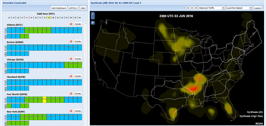 Screen capture of INSITE showing Synthesis (All) heat map for 06/03/2016 2300 UTC
