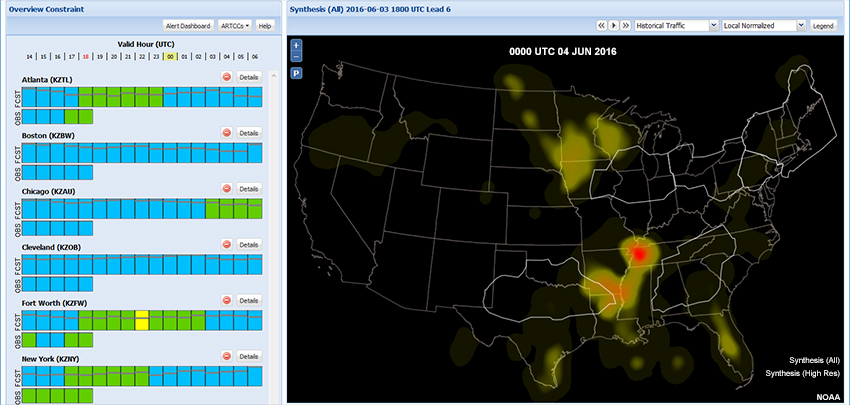 Screen capture of INSITE showing Synthesis (All) heat map for 06/04/2016 0000 UTC