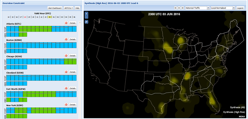 Screen capture of INSITE showing Synthesis (High Res) heat map for 06/04/2016 0000 UTC UTC