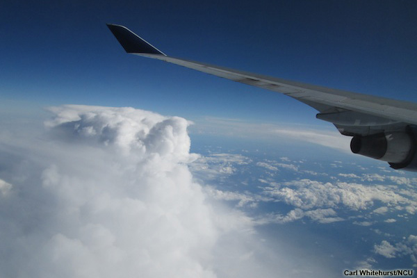 photo of cumulonimbus clouds over the Southern Alps