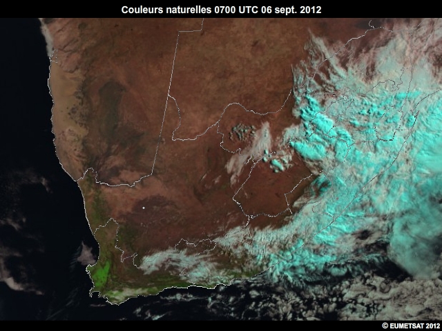 Imagerie EUMETSAT en couleurs naturelles, 6 sept. 2012, 0700  0900UTC