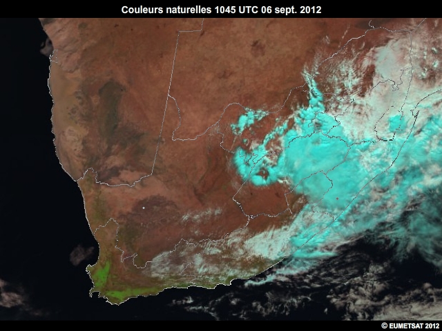 Imagerie EUMETSAT en couleurs naturelles, 6 sept. 2012, 0930  1145 UTC