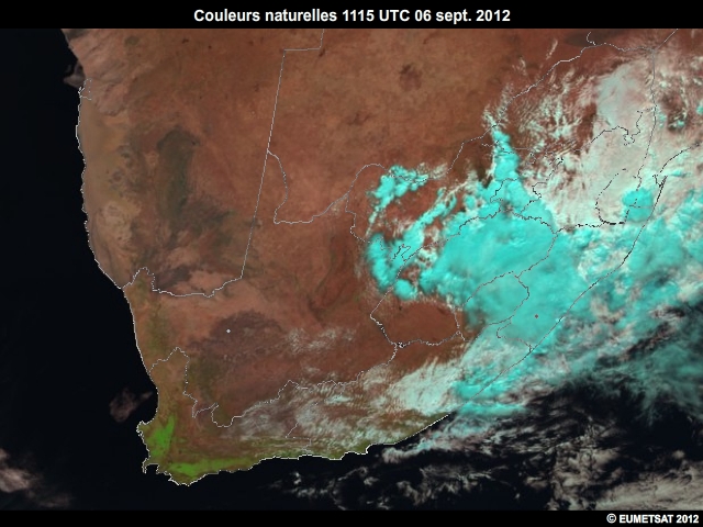 Imagerie EUMETSAT en couleurs naturelles, 6 sept. 2012, 0930  1145 UTC