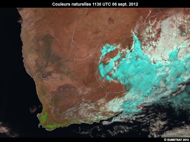 Imagerie EUMETSAT en couleurs naturelles, 6 sept. 2012, 0930  1145 UTC