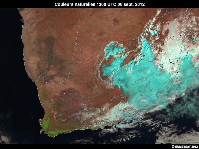Imagerie EUMETSAT en couleurs naturelles, 6 sept. 2012, 1300  1500UTC