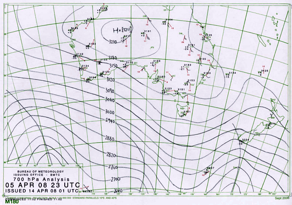 700 hPa hand analysis
