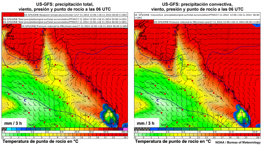 Modelo GFS (EE.UU.): precipitación convectiva at 63Z