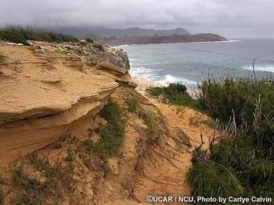 Beach cliff erosion Beach cliff erosion