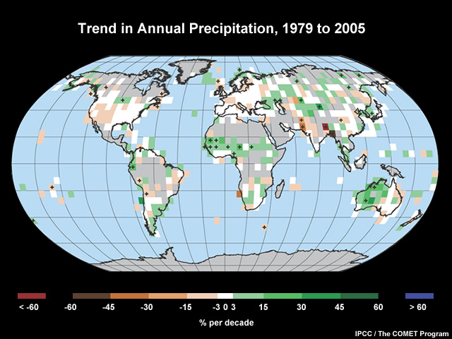 Trend in Annual Precipitation: 1979 to 2005 Trend in Annual Precipitation: 1979 to 2005