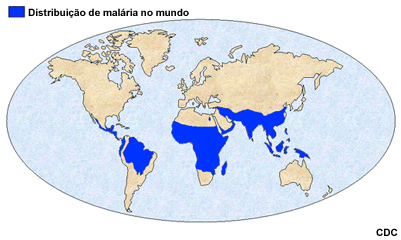 Distribuição de malária no mundo Distribuição de malária no mundo