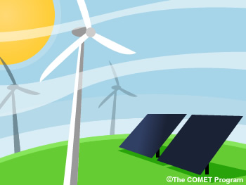Turbina de vento e painéis solares Turbina de vento e painéis solares