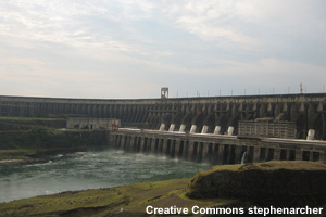 Turbinas de vento Represa hidroelétrica