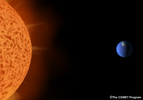 O sol e a Terra O sol e a Terra