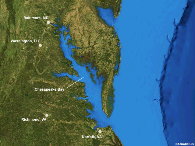 satellite image of chesapeake