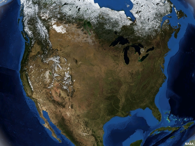 Satallite image of lower 48 states