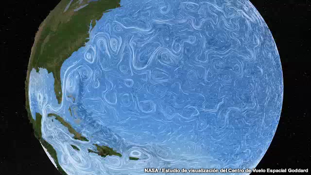 Los océanos se componen principalmente de agua salada cálida cerca de la superficie sobre agua profunda fría y meno salada. La corriente oceánica superficial trae aguas a la región del Atlántico norte desde el Atlántico sur por medio de la Corriente del Golfo.
