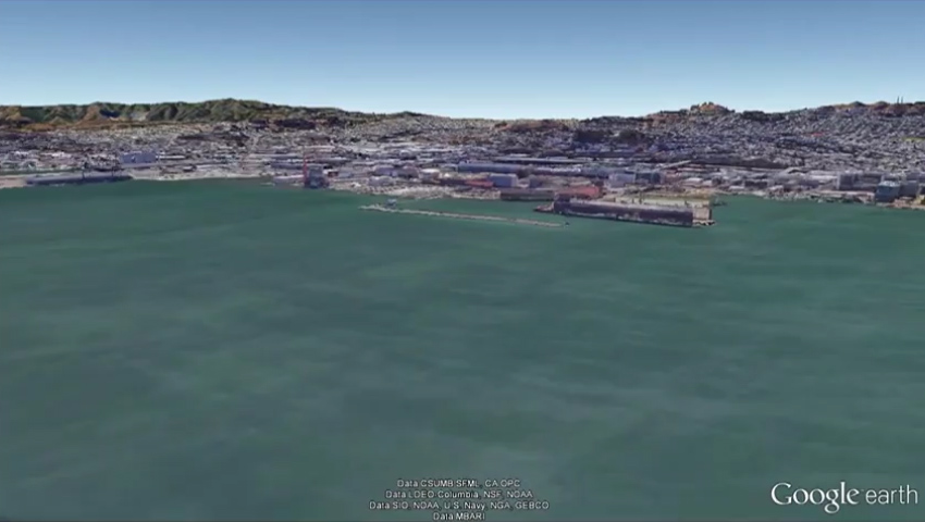 Sea Level Change, google earth fly-by of San Francisco.
